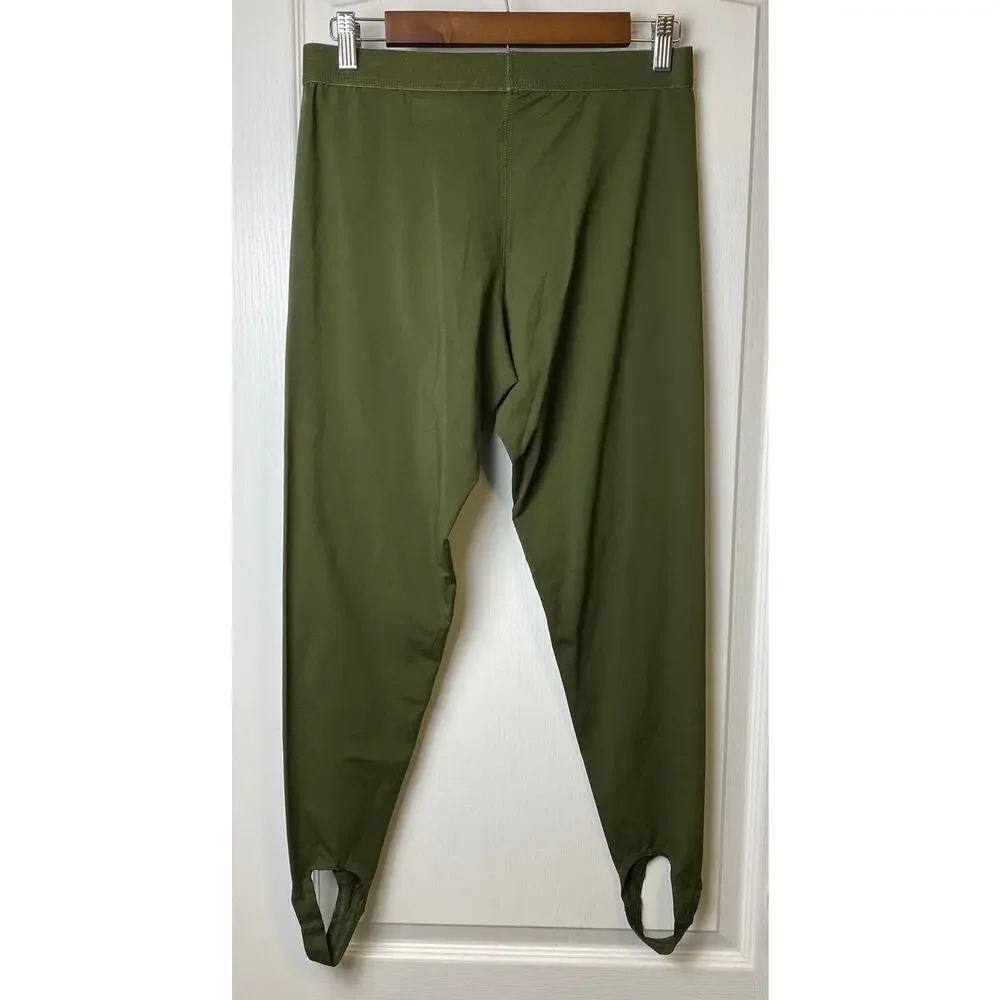 Drake Men's Green Waterfowl Hunting Base Layer Stirrup Hem Pants Size Small